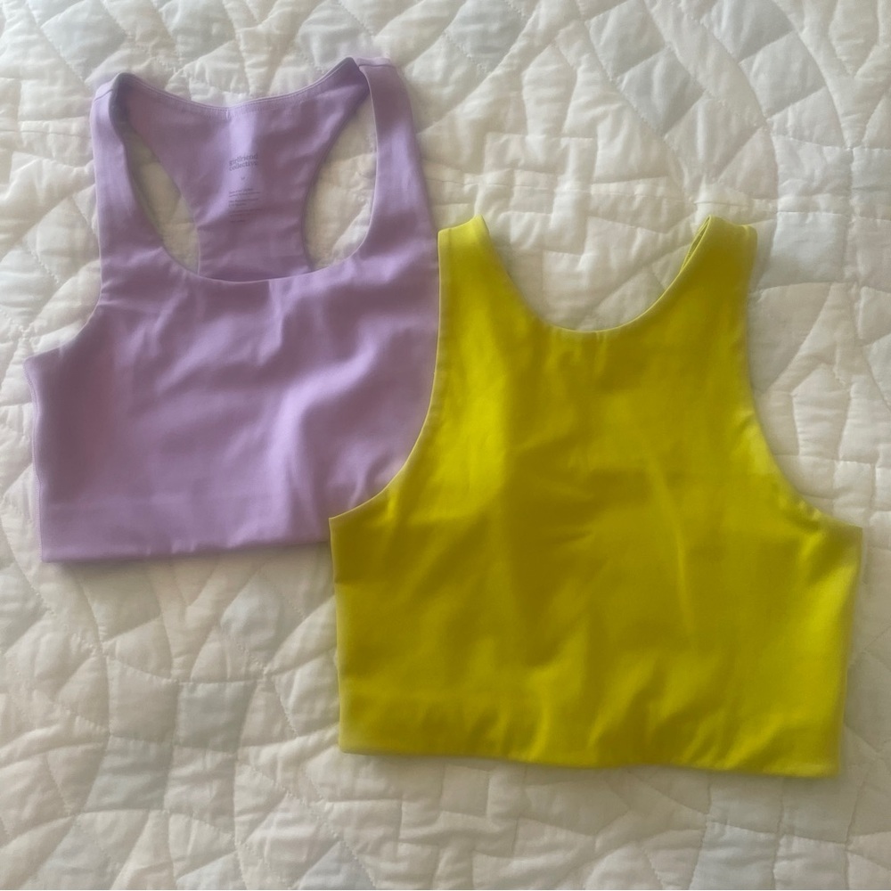 Lot: Two pieces: girlfriend collective sports bras tops